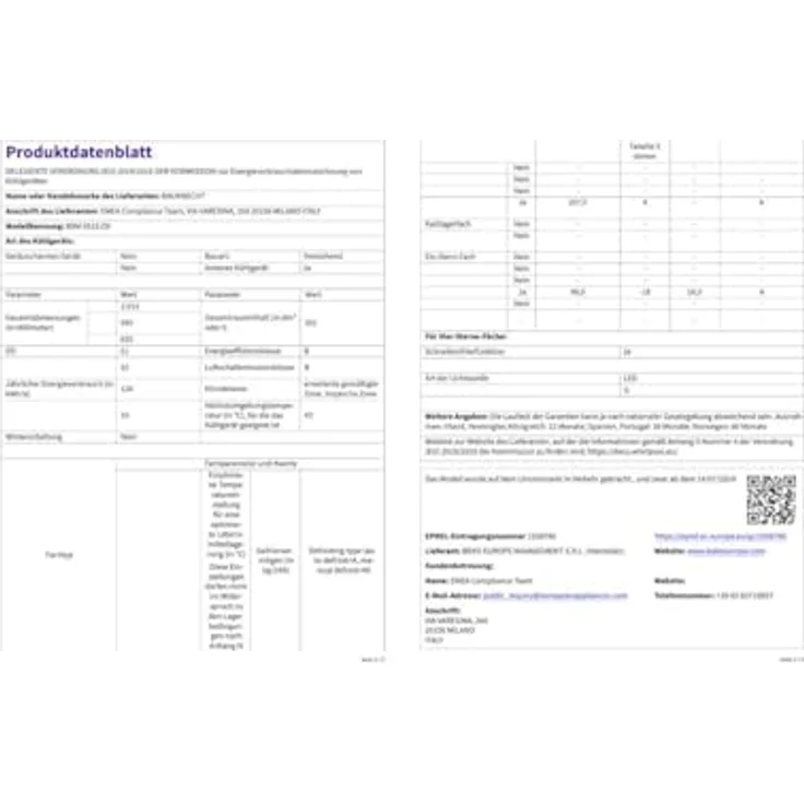 Bauknecht KGDNF 203 B, Kühl-Gefrier-Kombination mit 249 l Kühlvolumen, 106 l Gefriervolumen und LED-Innenbeleuchtung, Freistehend, Energieeffizienzklasse B – Bild 14