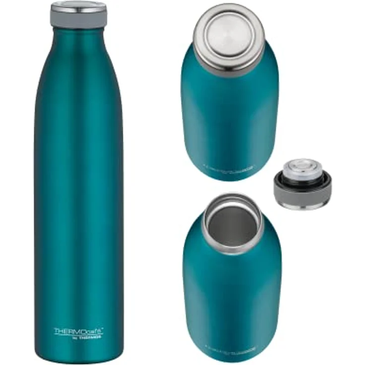 ThermoCafé by THERMOS 4067.255.075 Thermosflasche TC Bottle, Edelstahl Mat Teal 0,75 Liter, 12 Stunden heiß, 24 Stunden kalt, BPA-Free – Bild 3