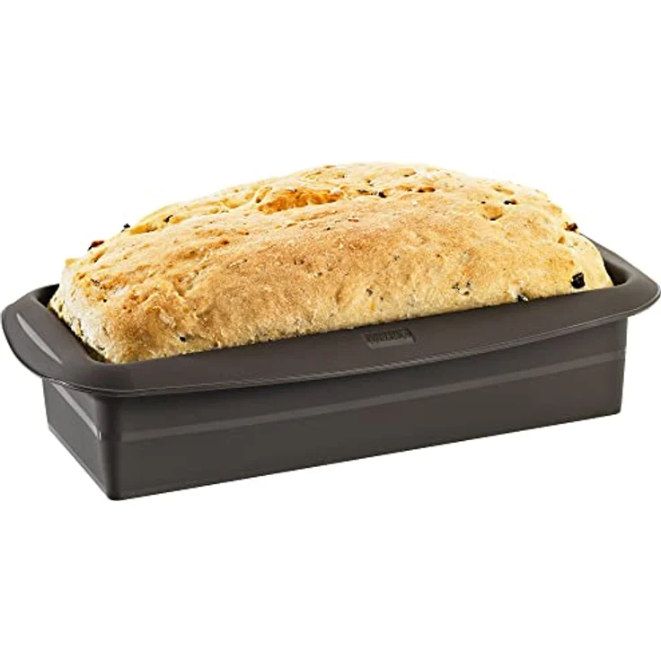 Lurch FlexiForm Kastenform, Brotbackform aus 100% BPA-freiem Platin-Silikon, Braun, 30 x 11,5 cm – Bild 2