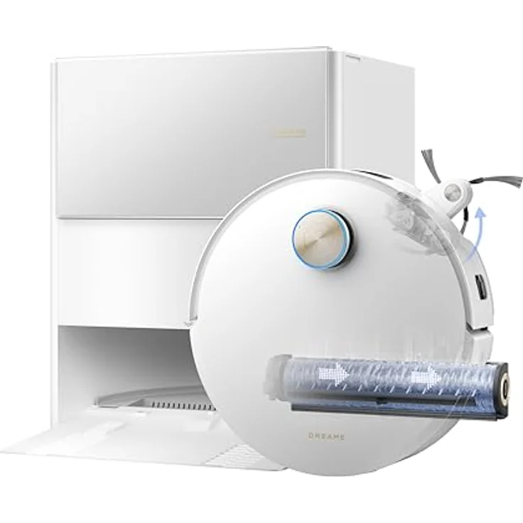 dreame Aqua10 Ultra Roller Complete Saugroboter mit Wischfunktion, 30.000Pa Saugkraft, Selbstreinigung, automatische Entleerung, intelligente Sprachsteuerung, Hindernisfreiheit bis 8 cm – Bild 1