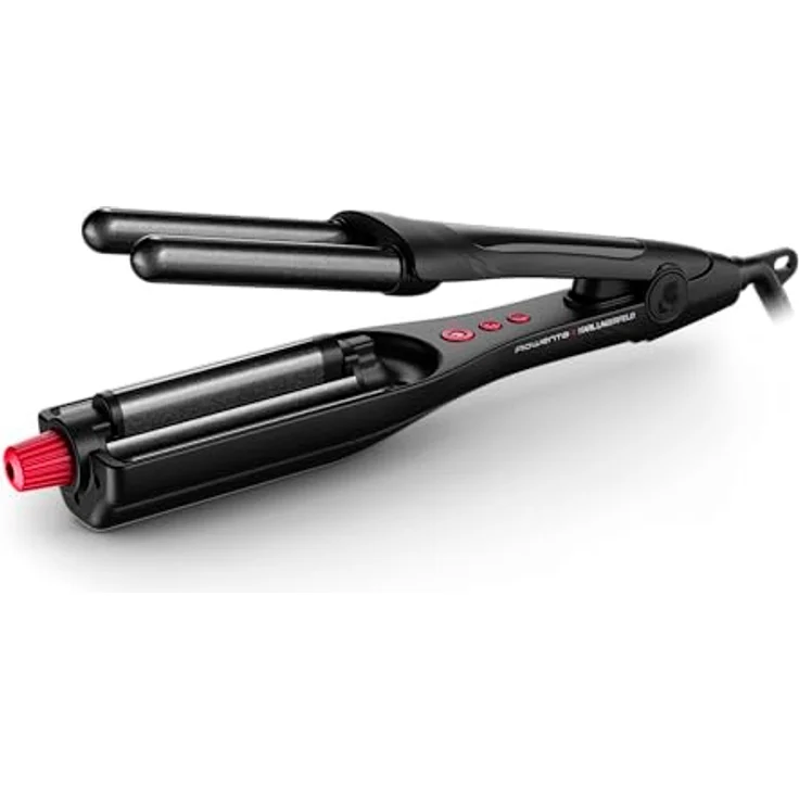 Rowenta Karl Lagerfeld Waves Addict CF471LF0 Lockenwickler dreifach für das Haar, Digitalanzeige mit Temperaturregulation – Bild 1