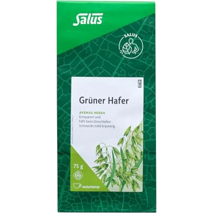 Salus Grüner Hafertee Bio, 75 g Heißgetränk zum Aufguss – Bild 2