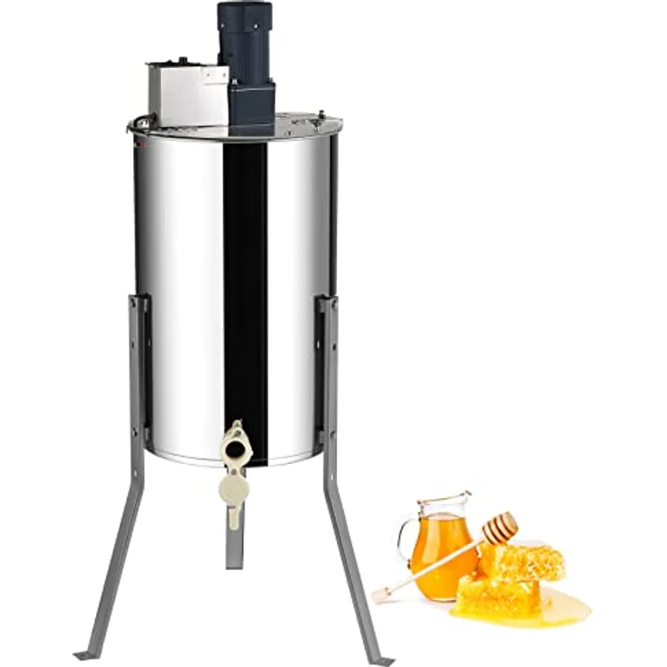 VEVOR Zentrifugenentsafter Elektrischer Honigschleuder, 2/4 Rahmen, Edelstahl, 140 W – Bild 2