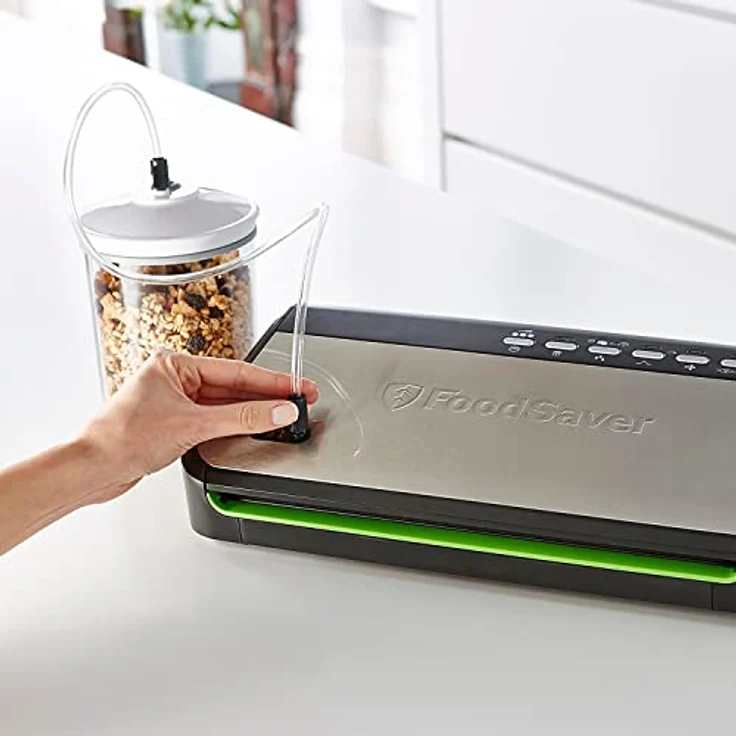 Foodsaver FFS005X Folienschweißgerät, Edelstahl, Schwarz – Bild 10