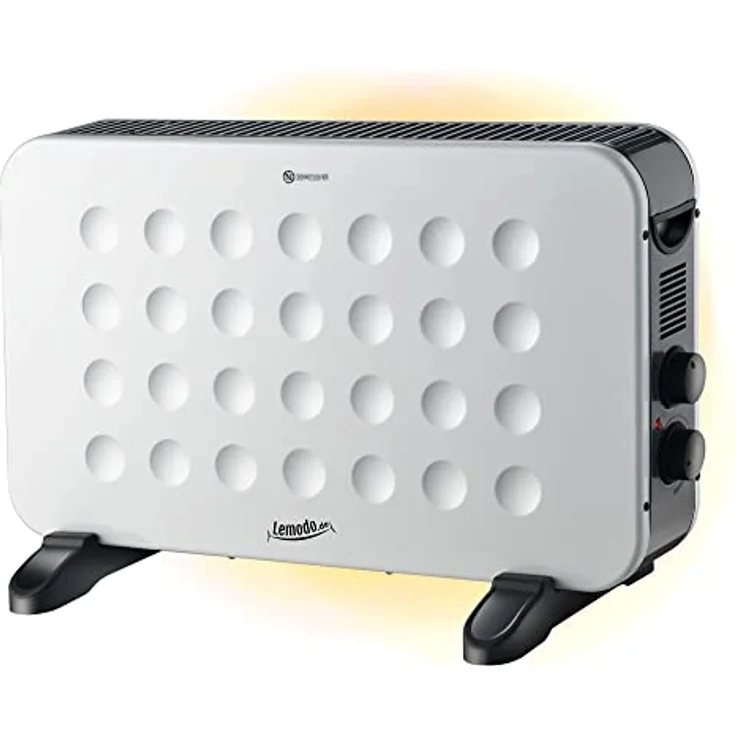 LEMODO mobile Elektroheizung - energiesparende Konvektor Heizung - Elektrische Heizung mit 3 Leistungsstufen - Heizgerät ohne Gas - robuster Elektroheizkörper (750W / 1.250W / 2.000W) – Bild 2