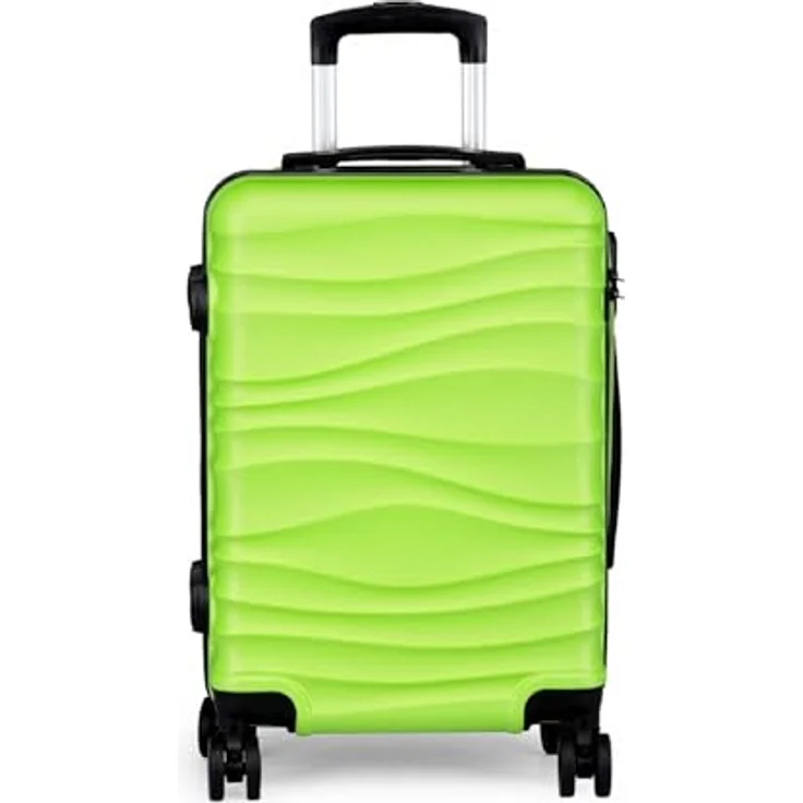 COFI 1453 Reisekoffer Koffer 3 TLG Hartschale Trolley Set Kofferset Handgepäck Gepäck Reisetasche ABS-04 in Hellgrün – Bild 5