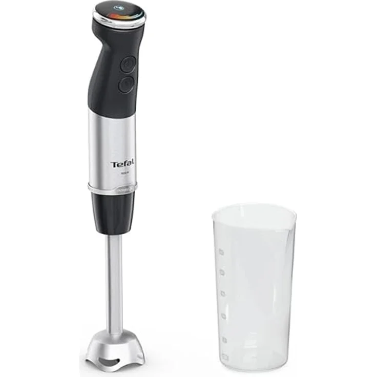 Tefal Quickchef HB6718 Stabmixer mit Messbecher, 1000 Watt, Edelstahl, Turbo-Funktion – Bild 2