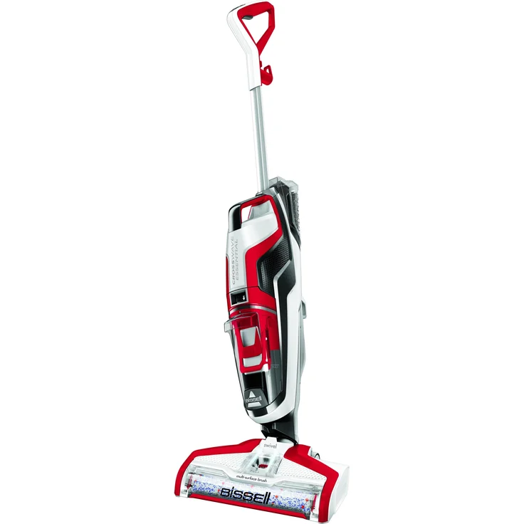 Bissell CrossWave, 3-in-1 Nassreiniger für Hartböden und Teppiche, Grau, Silber, Rot