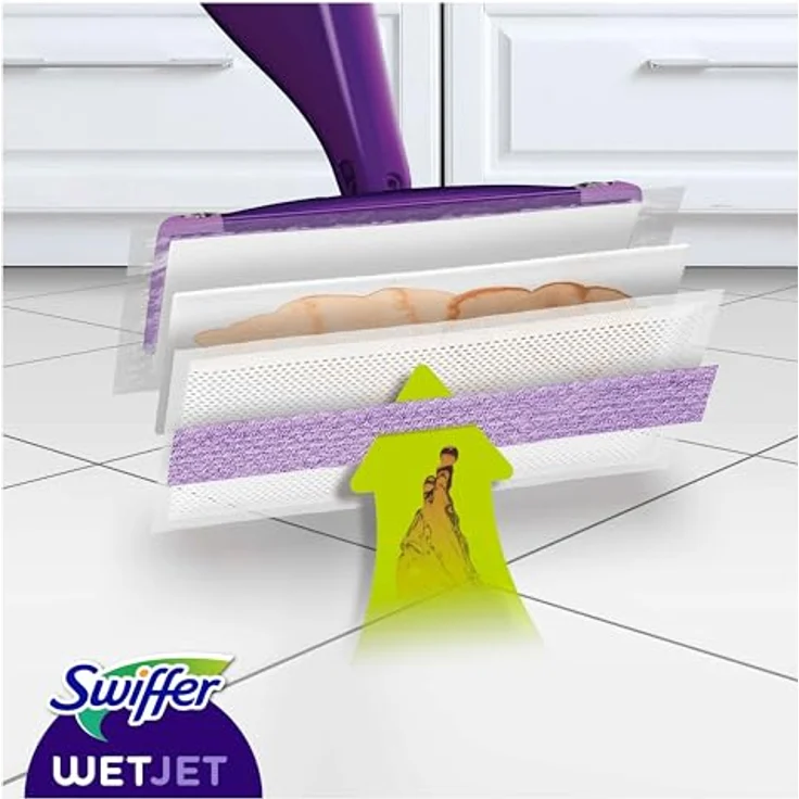 Procter & Gamble Swiffer WetJet Nachfüllpackungen, Bodenwischer-Set für verschiedene Oberflächen, hygienisch und staubbindend – Bild 6