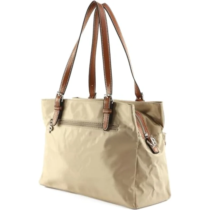 Picard Schultertasche Shopper Sonja M, Nylon Schultertasche in Sand mit verstellbaren Riemen und vielen Fächern, DIN A4 geeignet – Bild 4