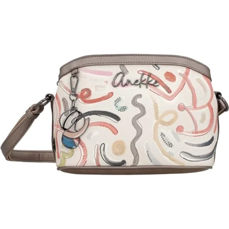Anekke Olympia Umhängetasche 27 cm, Damenhandtasche mit Reißverschluss und verstellbarem Riemen, robustes Polyurethan – Bild 2