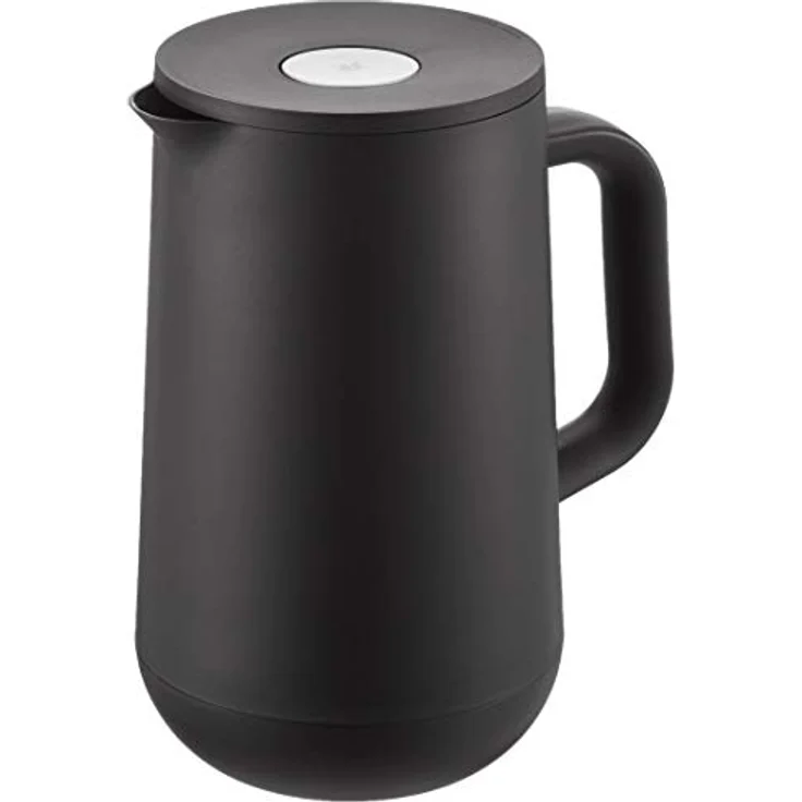 WMF Isolierkanne Thermoskanne Impulse, 1,0 l, für Tee oder Kaffee Druckverschluss hält Getränke 24h kalt und warm, schwarz – Bild 5