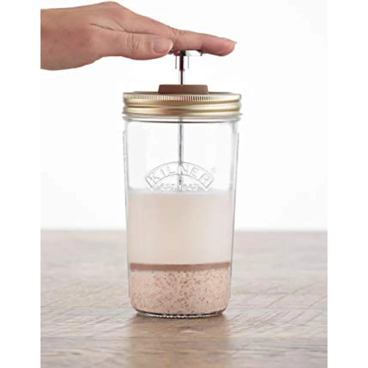 Kilner Nussmilch - Mandelmilch-Herstellungset-Set, 2 Gläser mit Zubehör und Deckel, 0,5 l – Bild 9