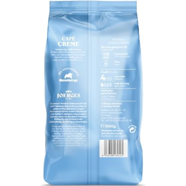 Joerges Gorilla Café Creme, 1 kg, Kaffeebohnen – Bild 3