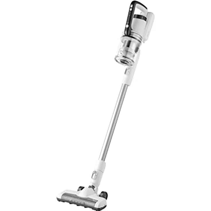 Amazon Basics Akku-Staubsauger, 2-in-1-Gerät, mit DC-Motor, 150 W, 0,7 l, Weiß/Schwarz – Bild 1