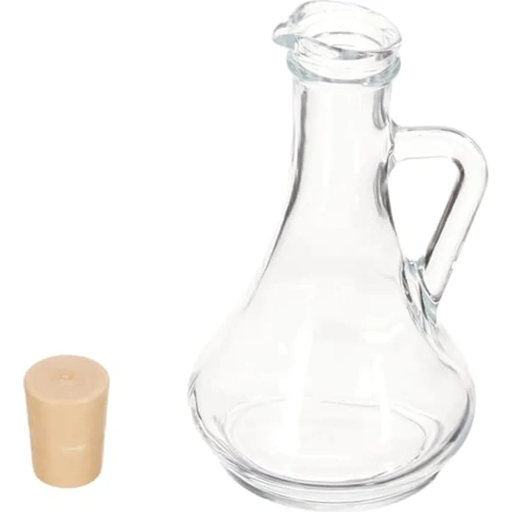 Pasabahce Essigspender Set, 2-tlg. Ausgießer für Öl und Essig, 260 ml, Korkverschluss, modernes Design – Bild 4