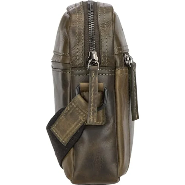 Greenburry Newport Mini Bag, Umhängetasche aus 100% Leder, 18 cm, grün – Bild 4