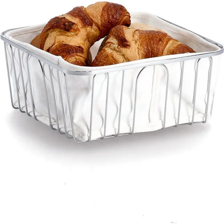Zeller Present Brotkorb, Baumwolle, Metall, (1-tlg), Beutel aus Baumwolle, waschbar