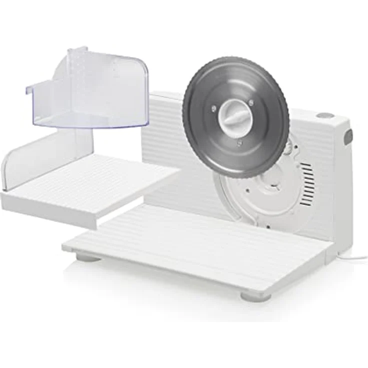 Tristar EM-2098 Allesschneider – 170 mm Edelstahlklinge – 150 W – Einstellbare Scheibenstärke, Silber – Bild 5