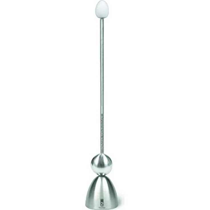Take2 Clack, Eierknacker mit weißem Keramik-Ei Eieröffner, Edelstahl, bunt,Silber, 29.5 x 4.5 x 4.5 cm – Bild 2