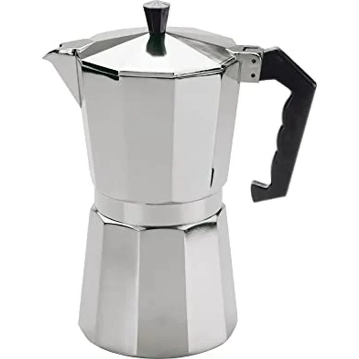 cilio Espressokocher Classico für 3 Tassen | Höhe: 16 cm | Ø: 8,5 cm | Aluminium-Gehäuse | Silber | Espresso Kocher mit Planboden | für Reisen oder Camping | Camping Kaffeekocher – Bild 1