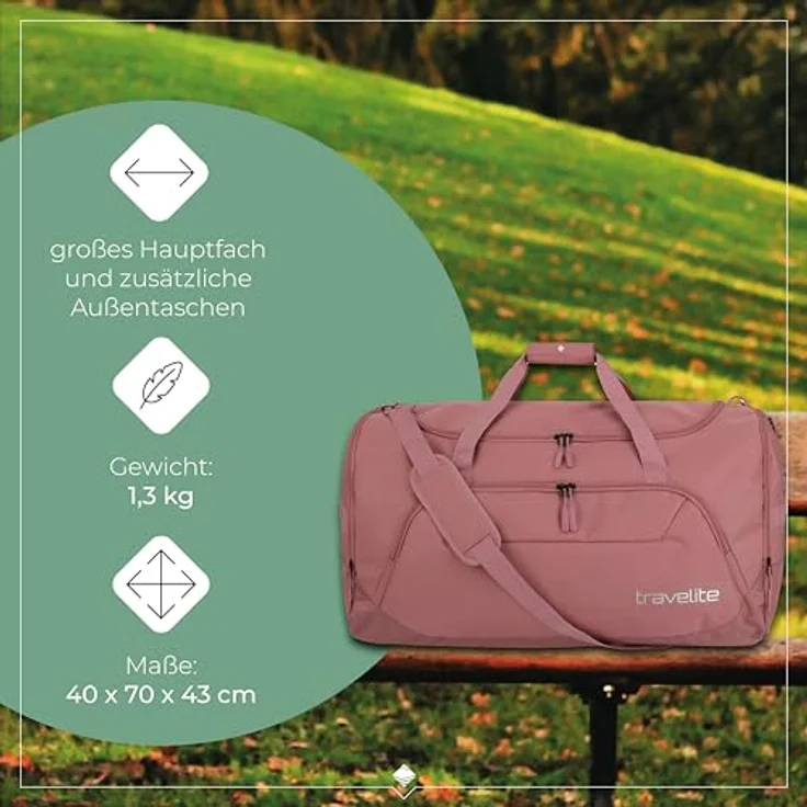 travelite Kick Off Reisetasche, 70 cm, rose – Bild 7