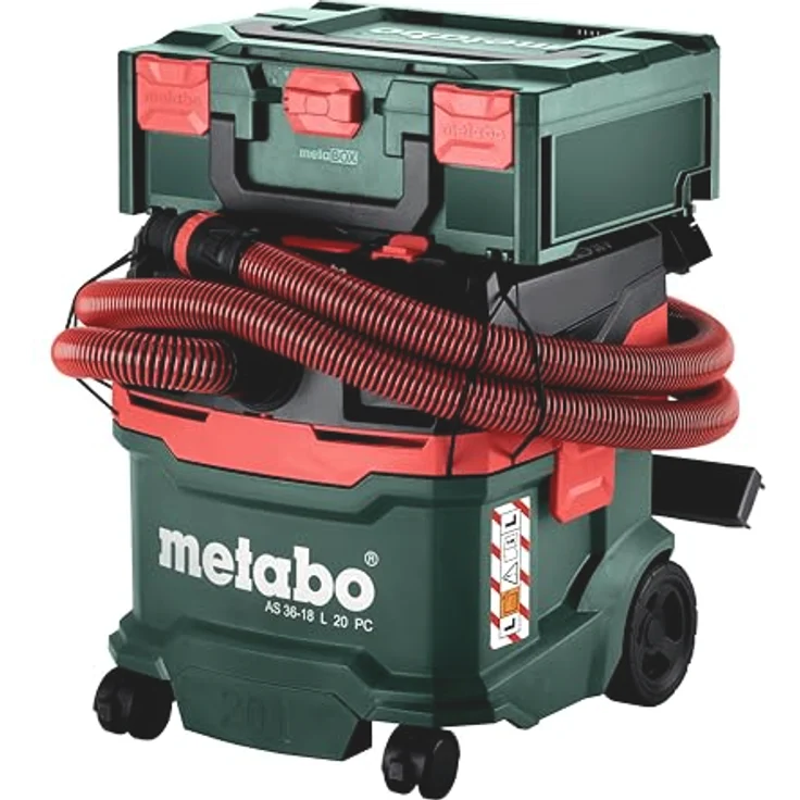 Metabo Akku-Sauger AS 36-18 L 20 PC 18 V, Staubklasse L, mit Boost-Modus, ohne AKKU, Saugstopp beim Nasssaugen, Quick-System, Nass- und Trockensauger 602071850 – Bild 3