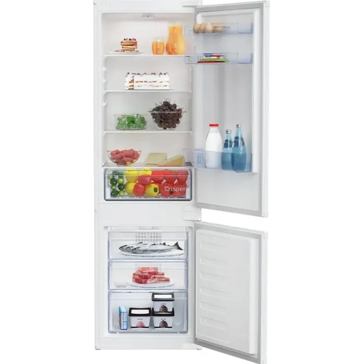 Beko BCHA275K41SN, 262-Liter Einbaukühlschrank mit No-Frost-Funktion und leiser Betrieb, weiß