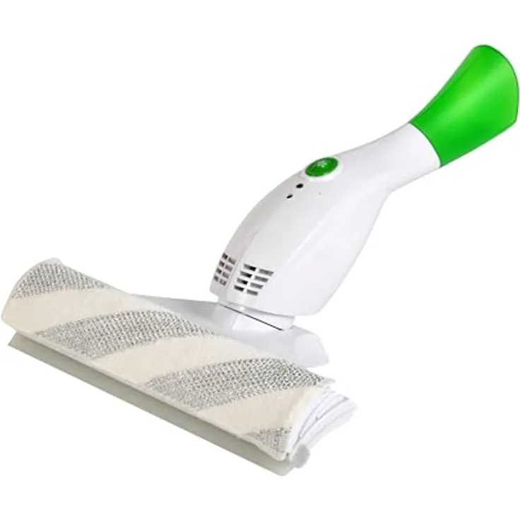 Lifenaxx 5342, 2-in-1 Fenstersauger LX-066 mit Sprühflasche, 2 Mikrofaser-Tüchern, 8 W, leise mit 60 dB, Weiß und Grün