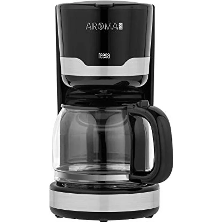 Teesa TSA4006 Filter-Kaffeemaschine mit Glaskanne AROMA 100, schwarz – Bild 1