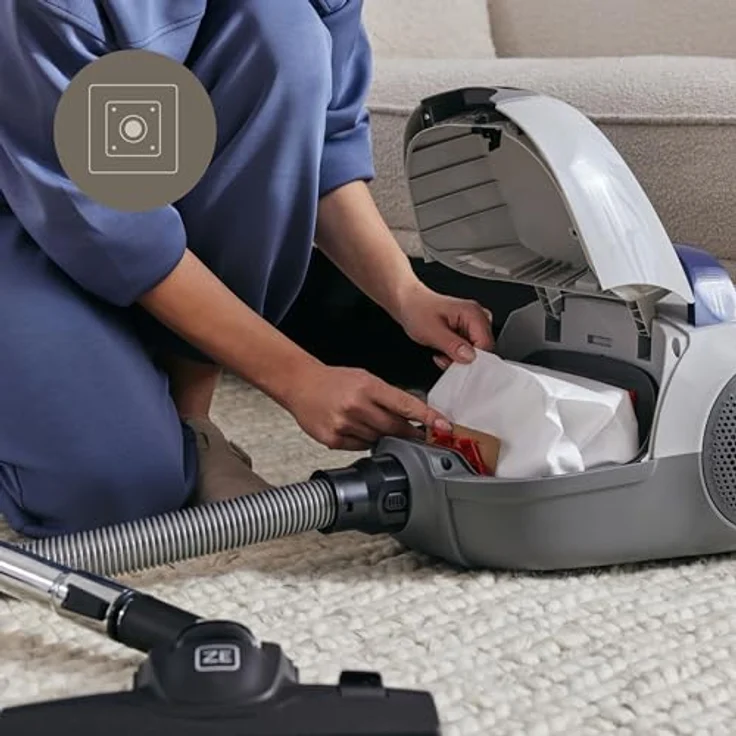 Zeegma Bodenstaubsauger VERRE KLASIK, 800 W, 21.000 Pa Saugleistung, leise (68 dB), 12 m Reichweite, 4 l Beutel, Duftpatrone, mit beutellosem System – Bild 7