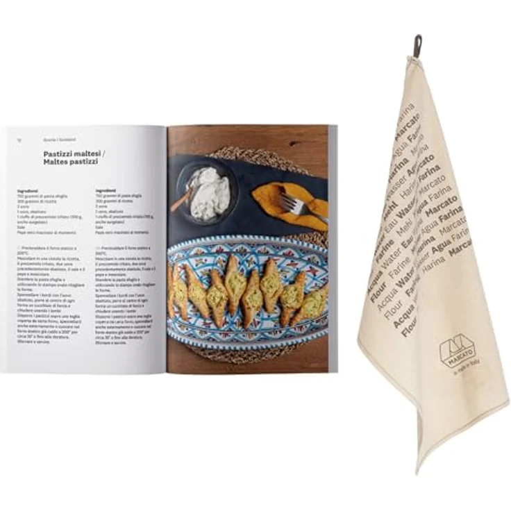 Marcato Ravioli Brett Set Wie ein Profi, inkl. 24er Ravioliform, Nudelholz, Küchentuch und internationalem Rezeptbuch – Bild 5