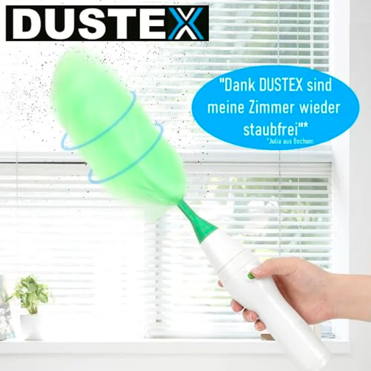 DUSTEX Elektrischer Staubwedel Staubwischer Staubbesen, Staubfänger Staubfeger elektrisch Putzen Reinigung – Bild 5