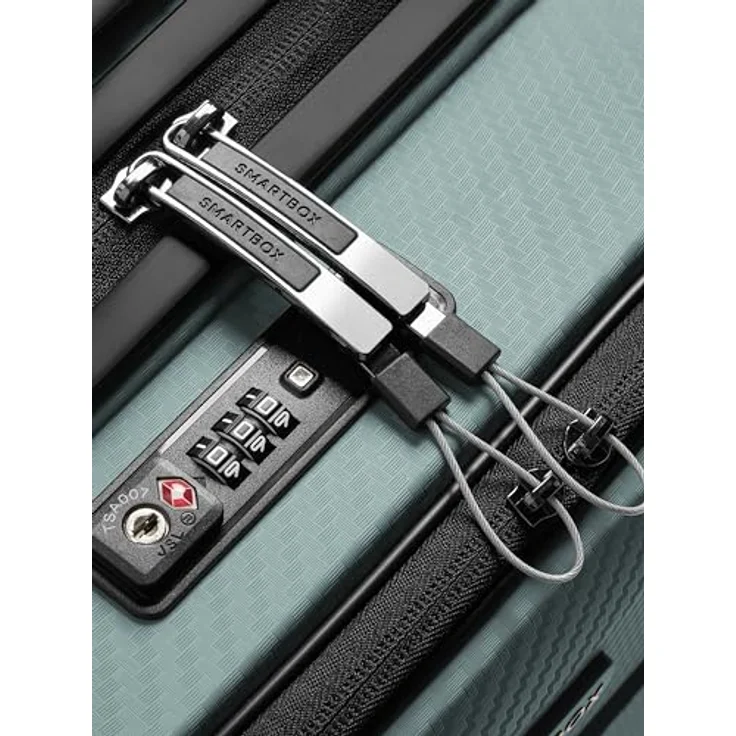 Smartbox Edition 01, 4 Rollen Kabinentrolley 55 cm mit Laptopfach, grün – Bild 8