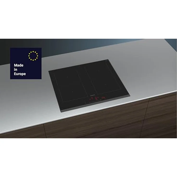 SIEMENS ED651HQB1E, iQ500, Smartes Induktionskochfeld 60 cm, autark, touchSlider, Intelligente Dunstabzugsautomatik, powerBoost, Favoriten-Taste, Kombi-Induktion, Schwarz – Bild 2