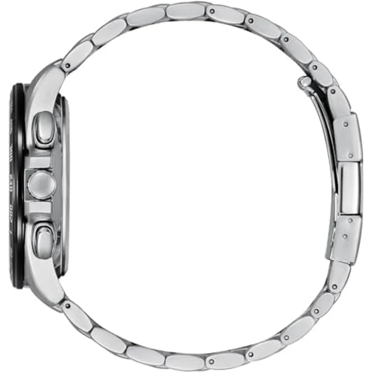 Citizen Watch CB5874-81L, Eco-Drive Chronograph mit blauem Zifferblatt, Silber Edelstahlarmband, Funksteuerung, Stoppuhr und Alarm – Bild 3