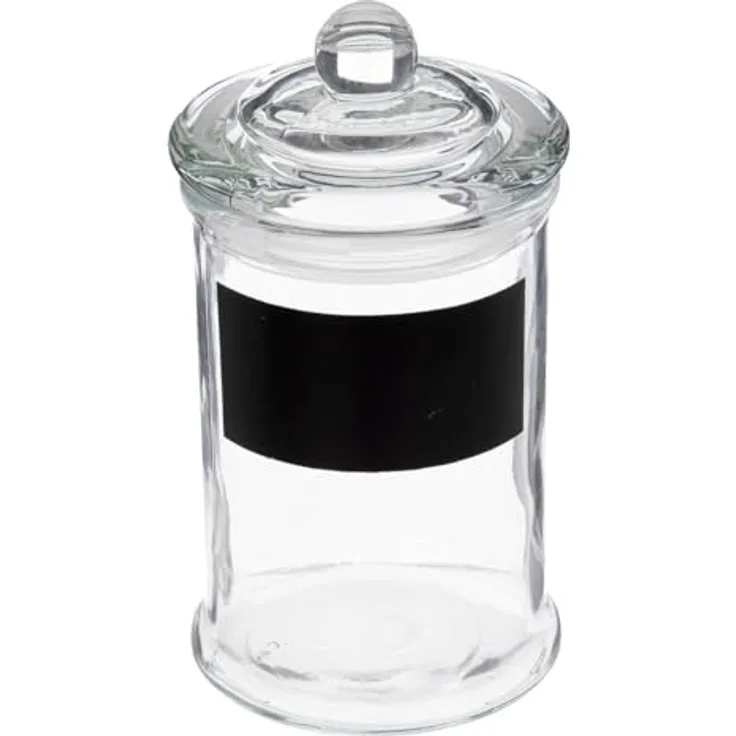 Générique Einmachglas 0,35 Liter, zylindrisch aus Glas mit Schieferetikett, spülmaschinengeeignet