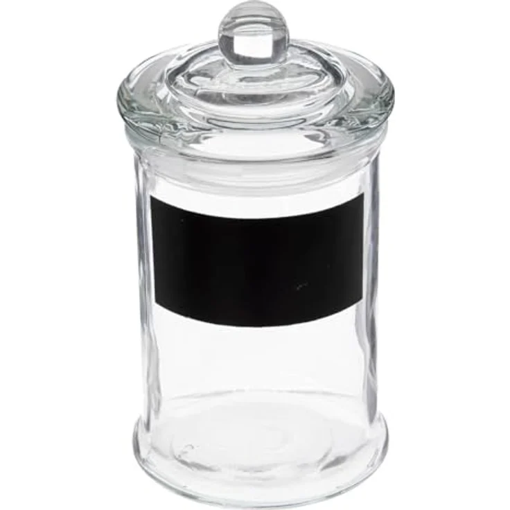 Générique Einmachglas 0,35 Liter, zylindrisch aus Glas mit Schieferetikett, spülmaschinengeeignet – Bild 1