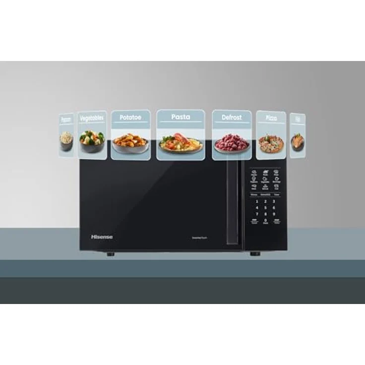 Hisense H20MOBS4I Mikrowelle, 20 l, Schwarz, Inverter Technologie, 1050 W, LED-Display, 10 Leistungsstufen – Bild 7