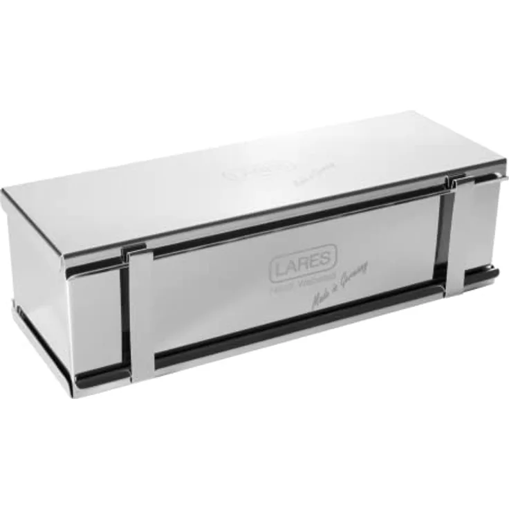 LARES Kastenform 6330, Toastbrotform mit Teiler und zerlegbarem Design, für 1 großes oder 2 kleine Brote, 30x10x9cm, spülmaschinengeeignet, Made in Germany