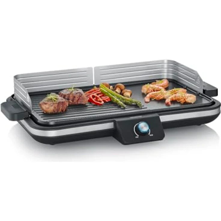 Severin Tischgrill PG 8564, 2.3 W, Leistung 2.300 Watt, Aluminium-Druckguss, mit LED Lichtring. – Bild 5