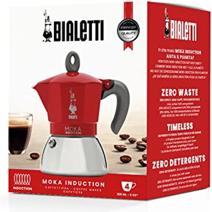 Bialetti New Moka Induction 4 Tassen Rot – Bild 2