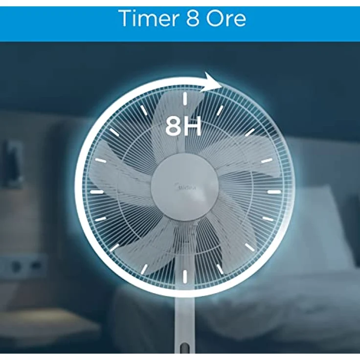 Midea MIDEA FS40-18BR Stand Fan 3 in 1 Ventilator 8 Geschwindigkeiten, Timer-Pala 40 cm, Kunststoff – Bild 2
