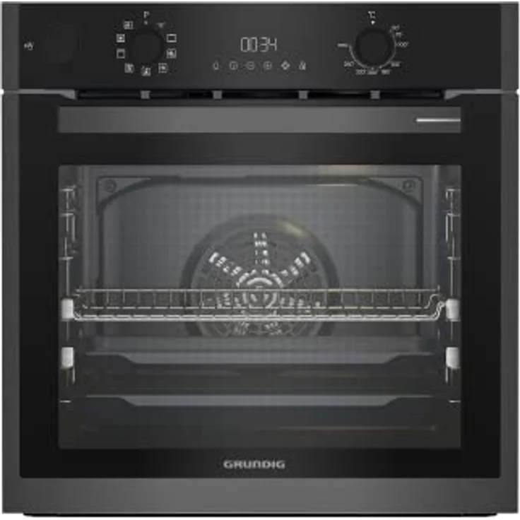 Grundig Einbaubackofen GEBD19300DX, 72 l, Dark Inox, mit 2-fach-Teleskopauszug, Steam Clean, SoftDoormatic – Bild 2