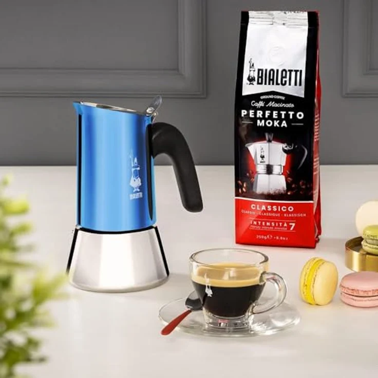 Bialetti New Venus 6 Tassen Espressokocher, blau – Bild 3