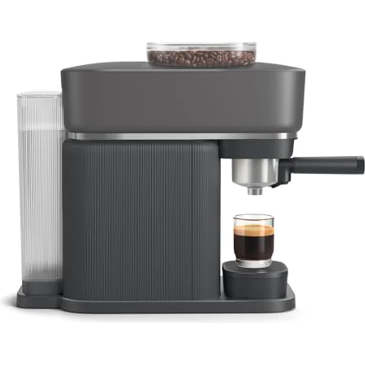 Philips Baristina Espressomaschine - Real Espresso, made simple. Kompakte Kaffeemaschine, Schwarzgrau mit schwarzgrauem Siebträger, 16-bar-Pumpendruck, automatisches Mahlwerk, Cafe Crema (BAR300/60) – Bild 2