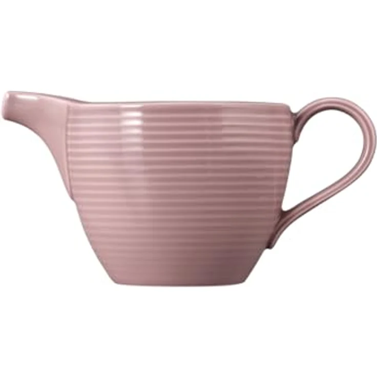 Seltmann Weiden Beat Color Glaze Milchkännchen, 290 ml, Gießer mit Rillen-Relief, Sahnekännchen aus Porzellan, Altrosa – Bild 5