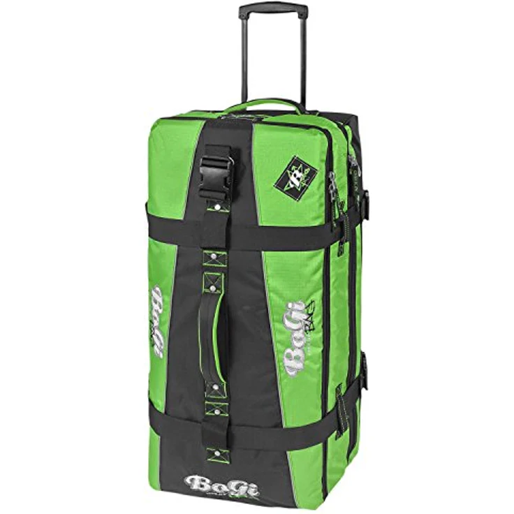 BoGi Bag Reisetrolley Koffer, 110 L, Grün/Schwarz - Stabiler Trolley mit 2 getrennten Packzonen – Bild 1