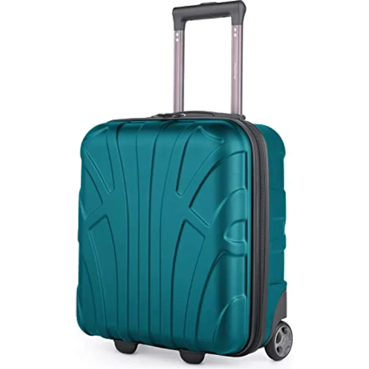 suitline Kleiner Koffer 45x36x20 cm, Easyjet Freigepäck Underseat Handgepäck, Bordgepäck Trolley leicht, 30 Liter, ABS Hartschale, Aquagrün – Bild 1