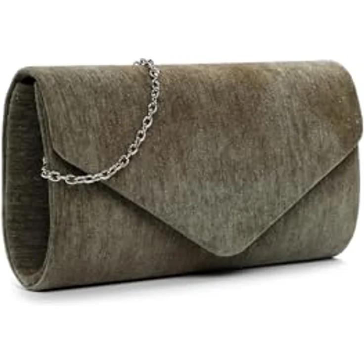 Tamaris Clutch TAS Amalia Pillow, elegante olivfarbene Handtasche mit abnehmbarem Schulterriemen und Magnetverschluss – Bild 5